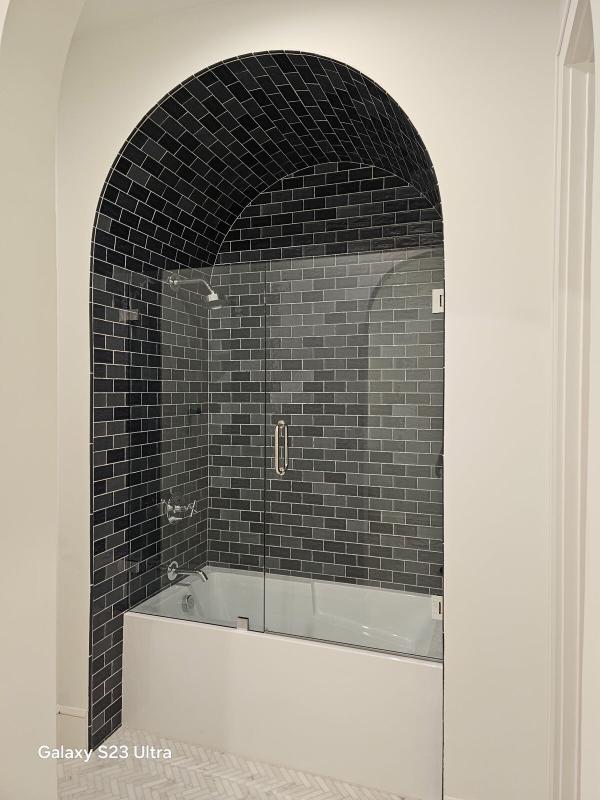 Arched tile shower